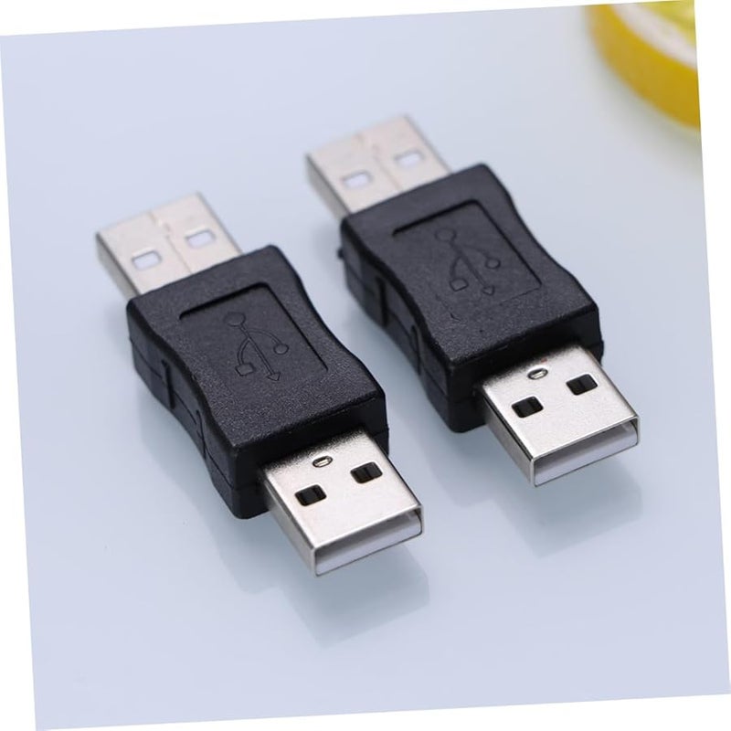 USB 2 0 Male To Male Adapter 2 Pack Dual USB Connector Lightweight Portable - Image 4